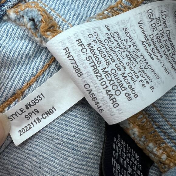 Madewell x Isko Denim Patchwork Jean Skirt Sz 27 Blue Denim Button Mini Frayed - Picture 6 of 8